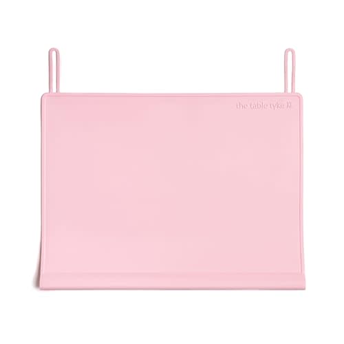 The Table Tyke Table Tyke Placemat XL Silicone Baby Placemat with Teething Edge Bumper - Waterproof Toddler Table Mat for Eating, BPA Free, Dishwasher Safe (Pink)
