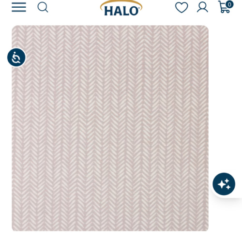 HALO - BassiNest Fitted Sheet 100% Cotton | Herringbone - cream ,