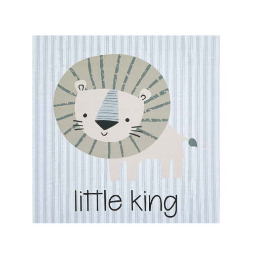 American Kids Little Lion off-White Canvas Wall Art for Children's Room Décor