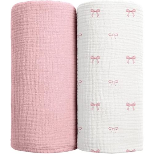 lulumoon Muslin Swaddle Blankets for Baby: 100% Cotton Receiving Blankets
