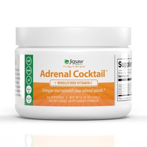 Jigsaw Health Adrenal Cocktail + Wholefood Vitamin C | with Potassium Bicarbonate, Sea Salt, and Acerola Cherry Extract | 60 Servings (Jar)