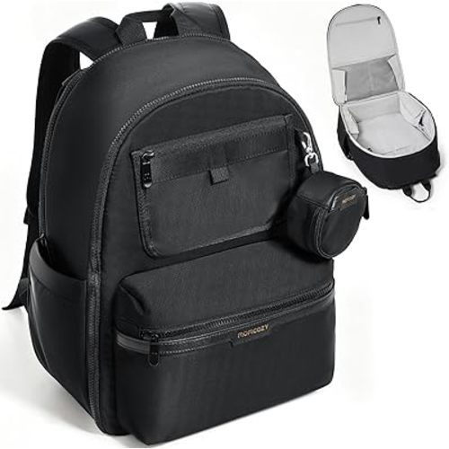 Momcozy GoEase Diaper Bag - Stylish, Durable & Waterproof Baby Bag with Multi-Pockets, Laptop Compartment, Changing Pad & Stroller Straps, Travel Baby Essentials for Moms,Dads,Work, Maternity