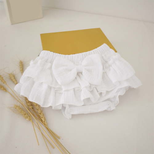 XXWXYD Baby Girl Cotton 𝖦auze Skorts with Buil𝗍-in Shorts, Soft Ruffl𝖾 Trim Cute Athleti𝖼 Summer Outfit Adjustable Waist Toddler Skirt for 0-24 Months