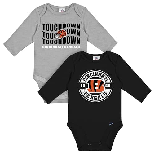 Gerber NFL Unisex-Baby NFL 2-pack Long Sleeve Onesie Bodysuit