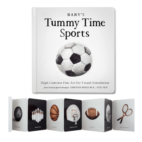 Baby's Tummy Time Sports: High-Contrast Fine Art for Visual Stimulation (Tabitha Paige Children's Book Series)