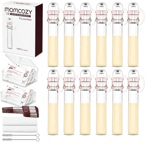 Momcozy Colostrum Collector with Cotton Cloth Wipe Storage Case 5ml-12pcs