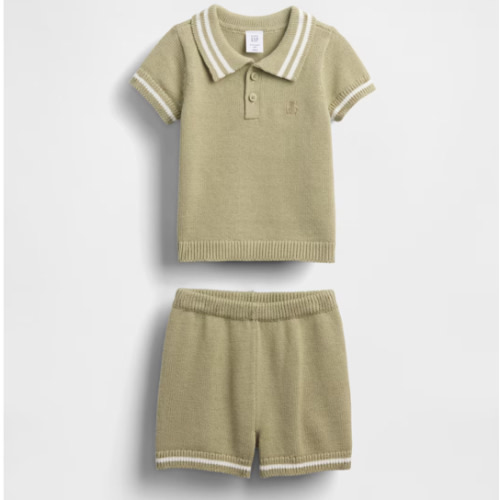 Baby Crochet Polo Outfit Set | Gap