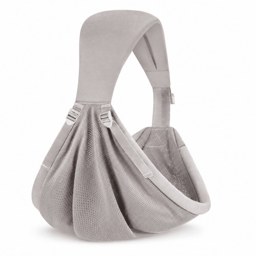 Baby Sling Carrier, Adjustable One Shoulder Baby Carrier with Breathable Mesh and Padded Shoulder Strap, Lightweight Hands-Free Infant Hip Carrier for Travel and Everyday Use