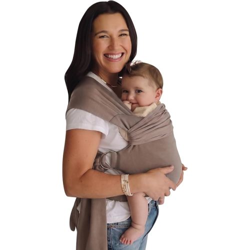 Lalabu The Simple Wrap Baby Wraps Carrier - Stylish Baby Sling Carrier for Newborns & Toddlers 13-28 lbs. Safety Tested, Easy-to-Use, Ergonomic, & Comfortable - Driftwood
