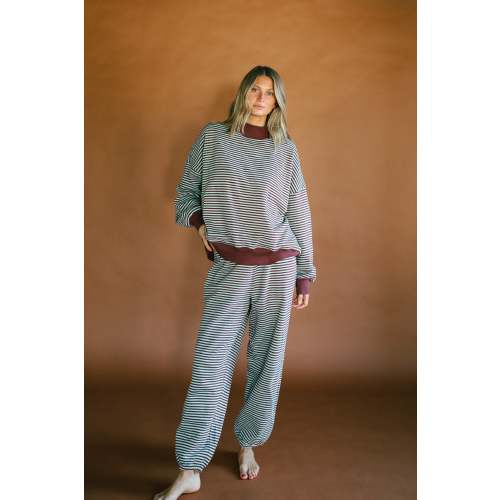 Julian Adult Set in Dust Blue Stripe