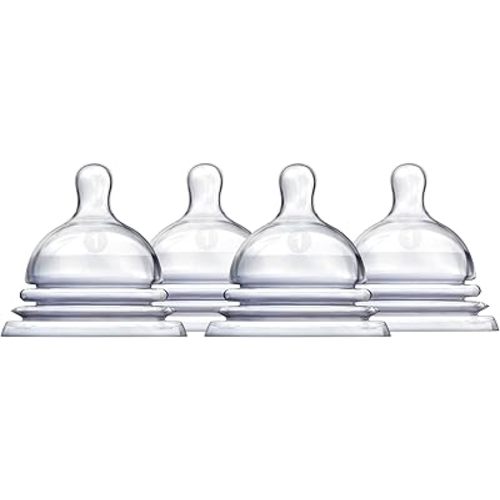 Munchkin Latch Natural Movement Baby Bottle Nipples, 4 Count, Stage 1