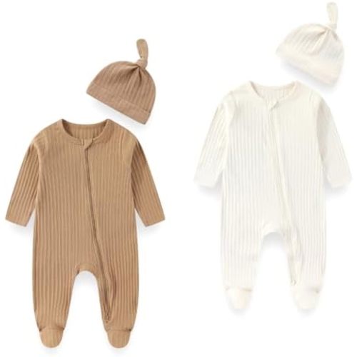 HONEYDANCE Long Sleeve Baby Footies With Accessories Cotton Unisex Infant Romper New born Clothes For Boys Girls 0–12 Months