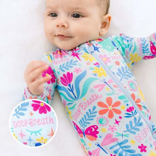 The Second-Skin Footie | Om Baby (Light Blue) | Raising Mama