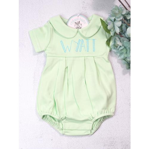 Personalized Baby Romper, coming home outfit, Baby Boy Embroidered, Monogrammed Romper, Pima Cotton, Photography baby clothes, bubble