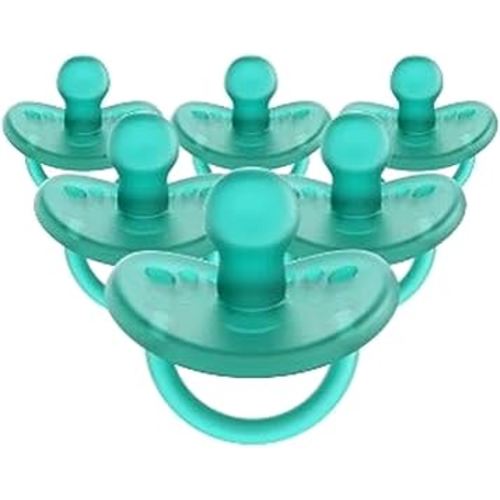 Evenflo Balance + Cylindrical Pacifier (0 Months+, 6pk, Aqua)