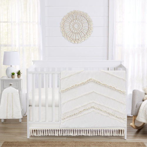 Sweet Jojo Designs Boho Fringe Ivory 5 Piece Crib Bedding Set | Wayfair