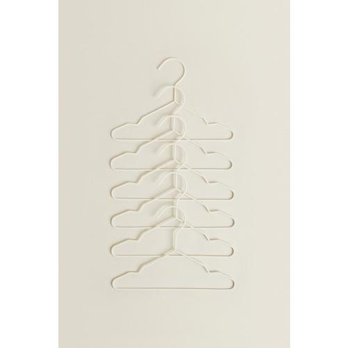 PACK OF RUBBERIZED BABY HANGERS (PACK OF 6) - White