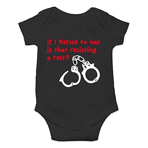 CBTwear If I Refuse to Nap Is That Resisting a Rest - Cute Infant One-Piece Baby Bodysuit