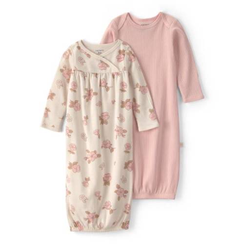 2-Pack Floral Sleeper Gowns - Pink