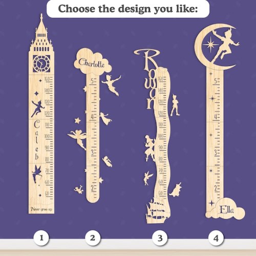Peter Pan Nursery Theme Height Growth Chart Personalized Ruler for Kids Height Growth Chart Peter Pan Measuring Chart Panel Nursery Decor - Etsy