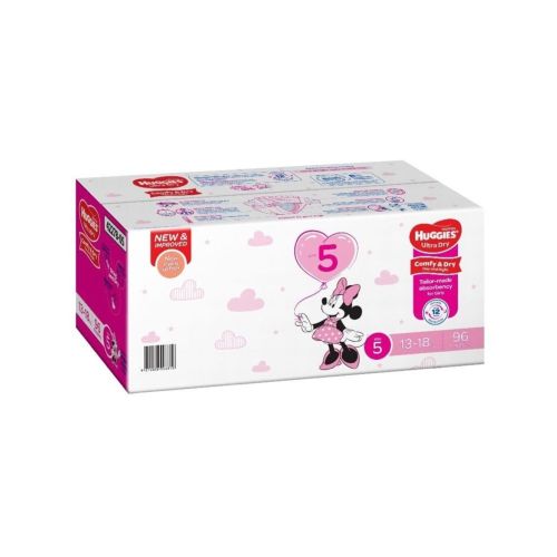 Huggies Nappies Walker Girl Mega 96 Pack Size 5