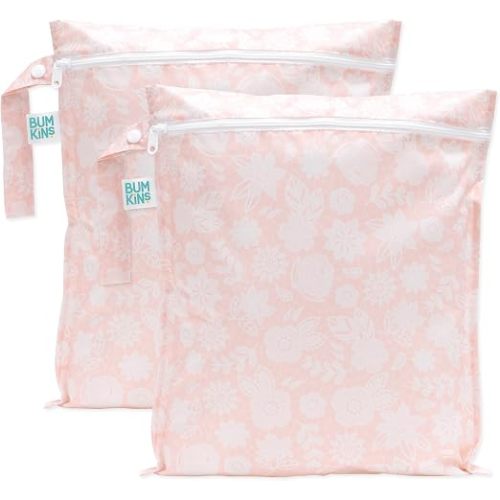 Bumkins - Waterproof Wet Bag - 2pk - Pink Lace