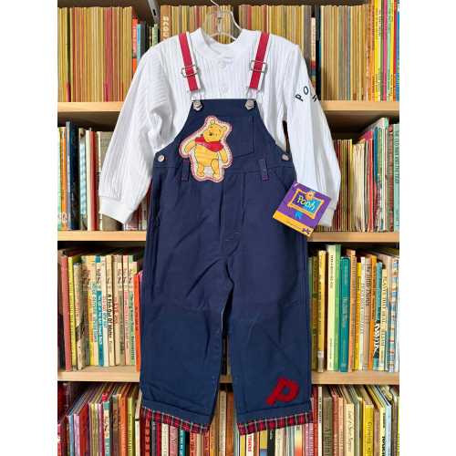 Y2K Toddler Winnie the Pooh Outfit: Top & Overalls NWT (24M)