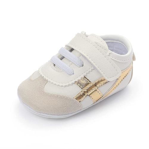 Baby Boys Girls Leather PRE-Walking Sneakers Toddler Anti-Slip Rubber Sole Infant Lightweight First Step Shoes