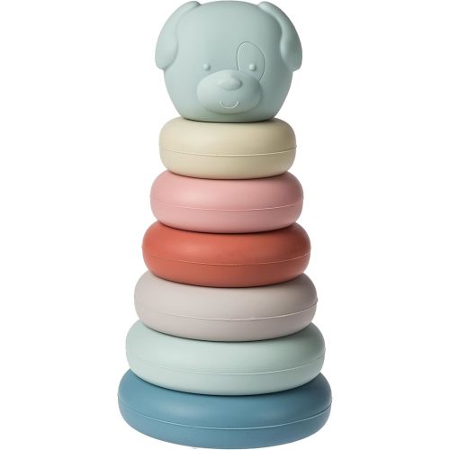 Mary Meyer Baby and Toddler Toys Simply Silicone Stacking Rings for 6+ Months Old Preschool Gifts, 6-Inches, Puppy