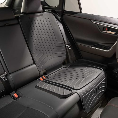 WeatherTech Car Seat Protector with Back Waterproof and Trimmable Protective Mat--Black