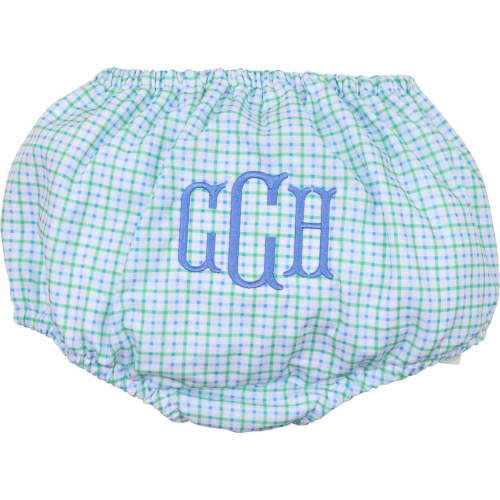 Blue And Green Windowpane Swim Bloomer