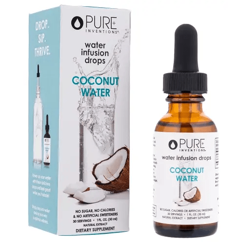 Pure Inventions Coconut Water - Water Enhancer Drops - Electrolyte Hydration - No Sugar, Calories, or Artificial Sweeteners - 30 Servings, 1 oz