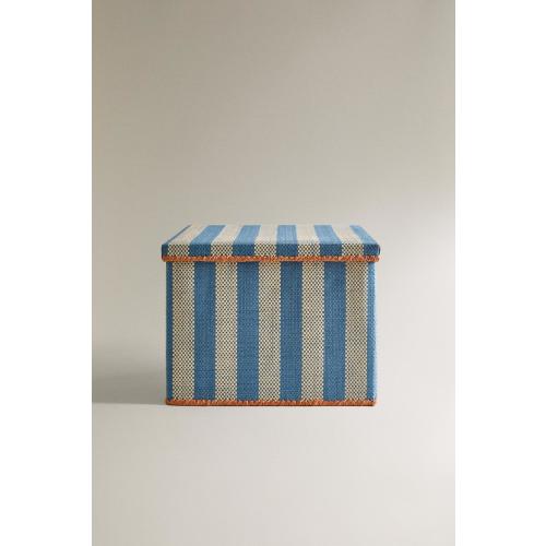 KIDS' FOLDABLE STRIPED BASKET