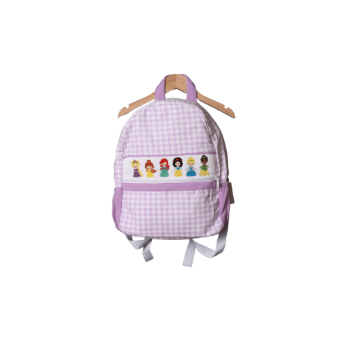 Smocked Princess Purple Gingham Backpack