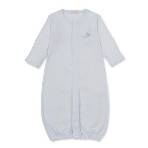 Premier Puppy Paws Blue Hand Emb. Stripe Conv. Gown