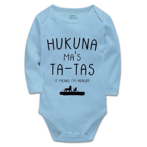 Hukuna Ma's Ta Tas Baby Funny Joke Lion Milk Hungry Present King Body Suit 0-24 Months White Short Sleeve