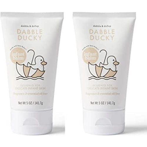 Dabble & Dollop Infant Balm - Natural Lotion for Babies, Fragrance & Essential Oil Free, Dye-Free, Tear-Free, Vegan (Set of 2)