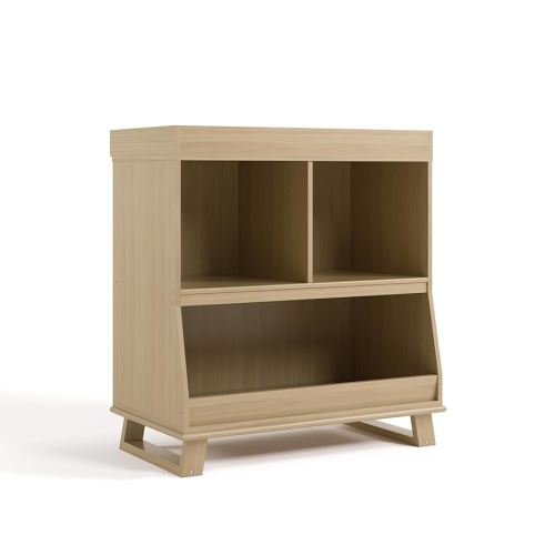 Storkcraft Modern Nursery Changing Table Dresser (Driftwood) – GREENGUARD Gold Certified, Baby Dresser with Changing Table Top