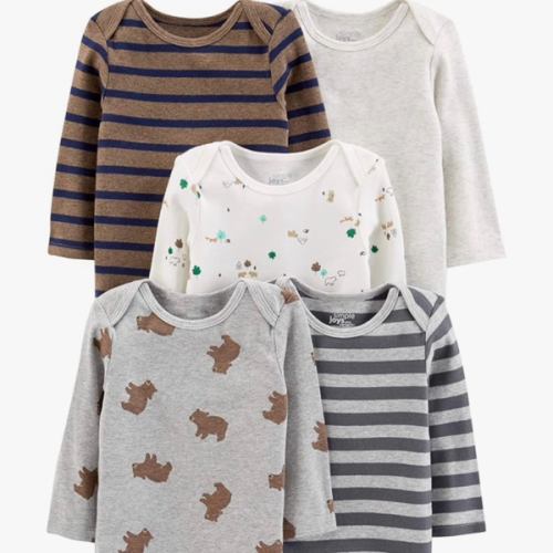 Simple Joys by Carter's Baby-Boys Long-Sleeve Bodysuit Pack of 5Bodysuit