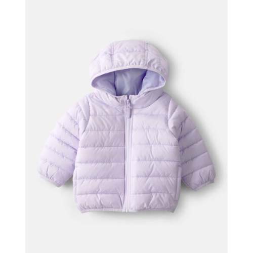 Baby Hooded Puffer Jacket - Purple - Carter's | Carter's