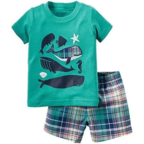 Bumeex Toddler Boy's Short Sleeve T-Shirt and Short Outfit Set 2-7T