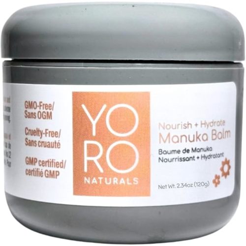 Nourish + Hydrate Manuka Balm - Skin Soothing Ointment for Sensitive Dry Skin, Made in USA, Honey Eczema Relief, Natural Psoriasis Moisturizer & Eczema Balm for Face and Body (2.34oz)