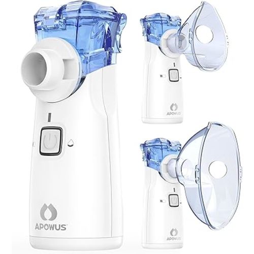 Portable Nebulizer - Nebulizer Machine with 3 Nebulizer Masks and Adjustable Nebulization Rate, Nebulizer for Pets, Handheld and Easy to Use
