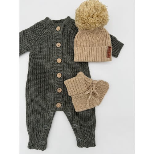 Baby Knit Jumpsuit Buttoned Outfit