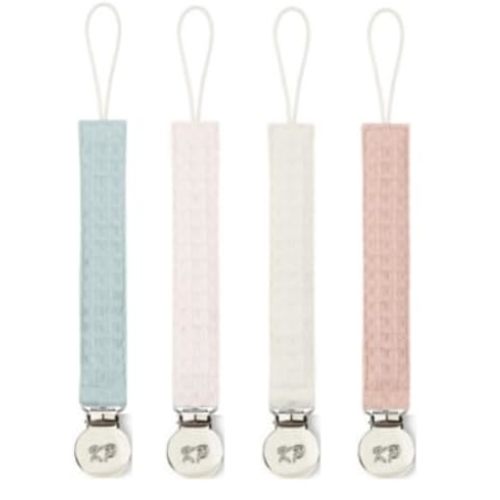 Pacifier Holder Pacifier Clips 4 Pack,Soft Fabric Strap, Silky Plush Pacifier Leash for boy and Girl 4 Pack