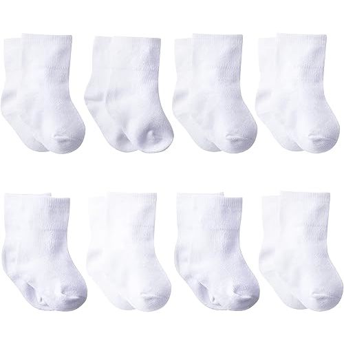 Gerber Unisex-Baby 8-Pack Wiggle-Proof Jersey Ankle Socks