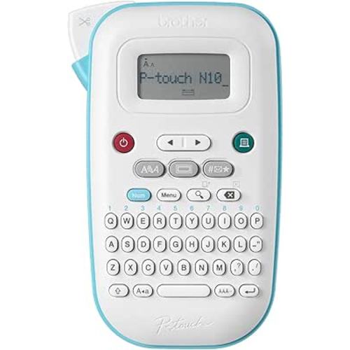 Brother P-Touch PT-N10 Personal Handheld Label Maker, Portable and Prints, P-Touch Btag ~½” (12mm) Wide Color Personalized Label Tapes,