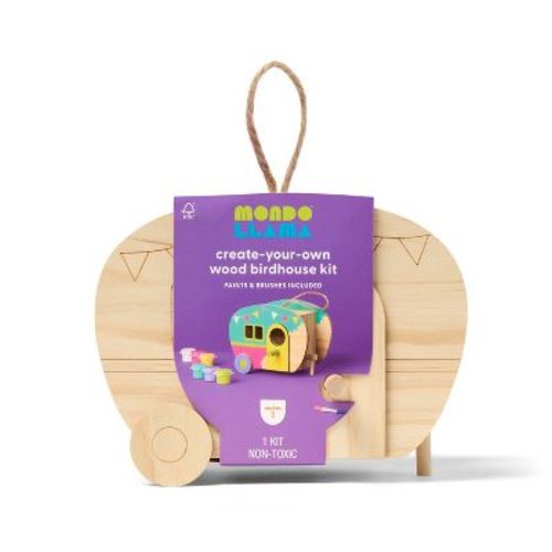 Wood Camper Bird House Painting Craft Activity Kit - Mondo Llama™