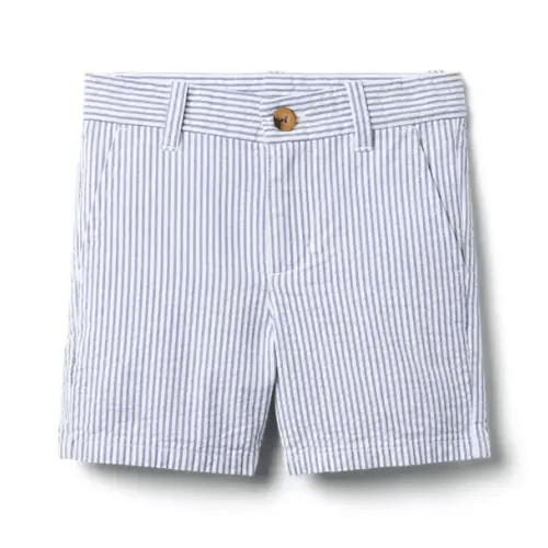 Boy Atlantic Blue Stripe Striped Seersucker Short by Janie and Jack