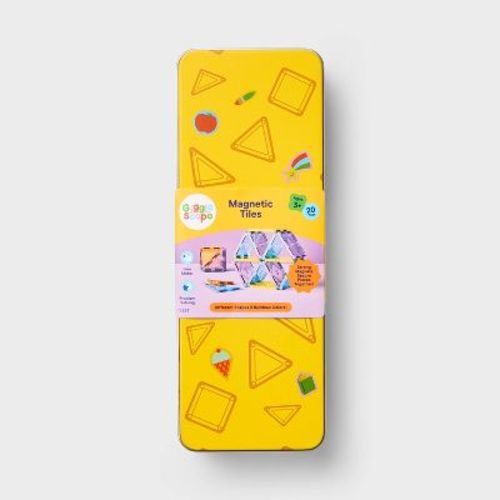 Magnetic Tiles Yellow Tin - Gigglescape™